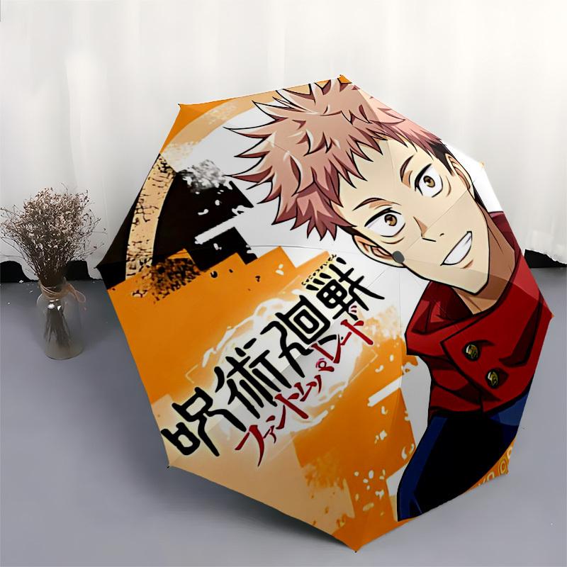 1pc Jujutsu Kaisen Umbrella: Automatic Opening, Foldable Design, Iron Frame, Outdoor Use, Festival Gift for Fans, Travel & Daily Use.L104