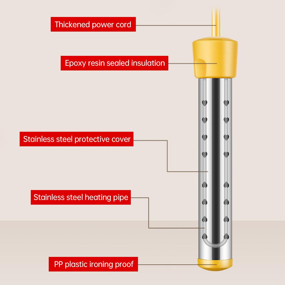 Încălzitor de apă electric instantaneu fără rezervor 1500W cu oprire automată, protecție anti-opărire, carcasă protectoare din oțel inoxidabil