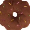 Dog Plush Donut Toy Interactive Squeaky Dog Chew Toy Stuffed Donut Puppy Teething Toy Relieves Boredom for Small Medium Dogs