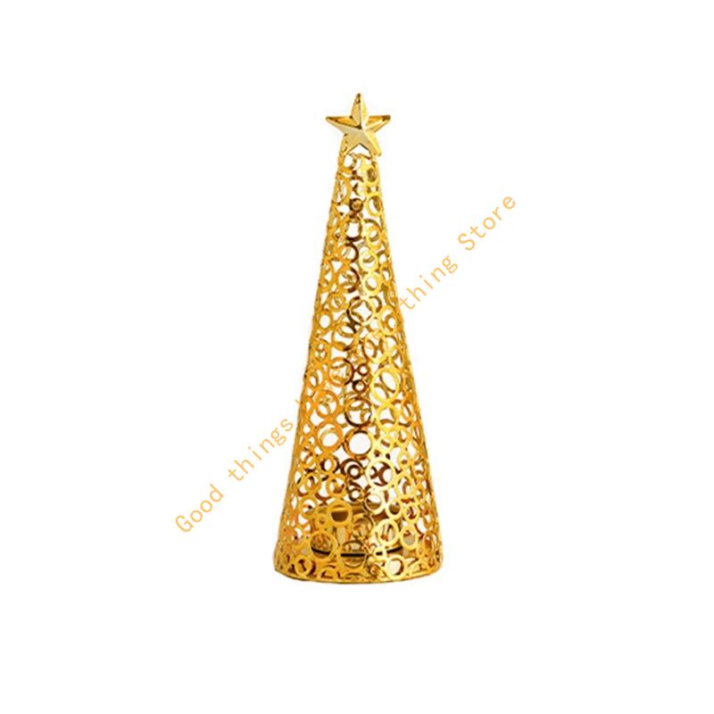 Golden Metal Cutout Pine Tree Incenses Burners Arabic Frankincense Bakhoors Censers for Home Office Meditations Decors 55KF