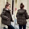 Winter new cotton-padded jacket women's hooded versatile fashion simple cotton-padded loose cotton-padded jacket