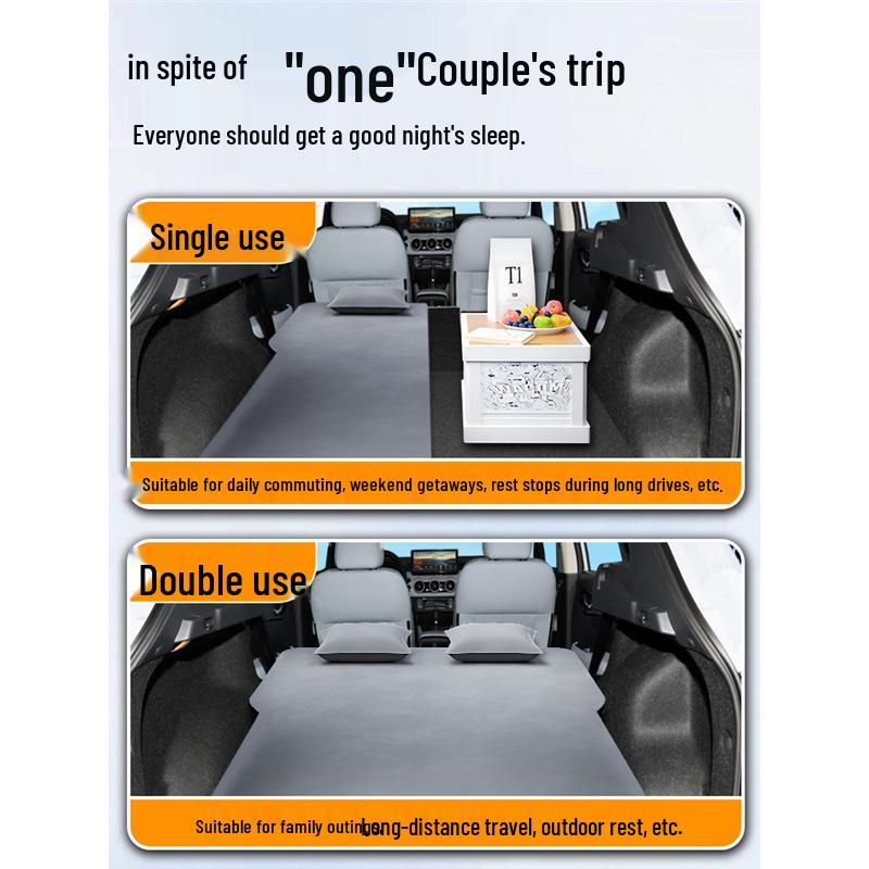This car air mattress, compatible with Nissan Qashqai 2025, is perfect for rear passengers and as a trunk sleeping mat.