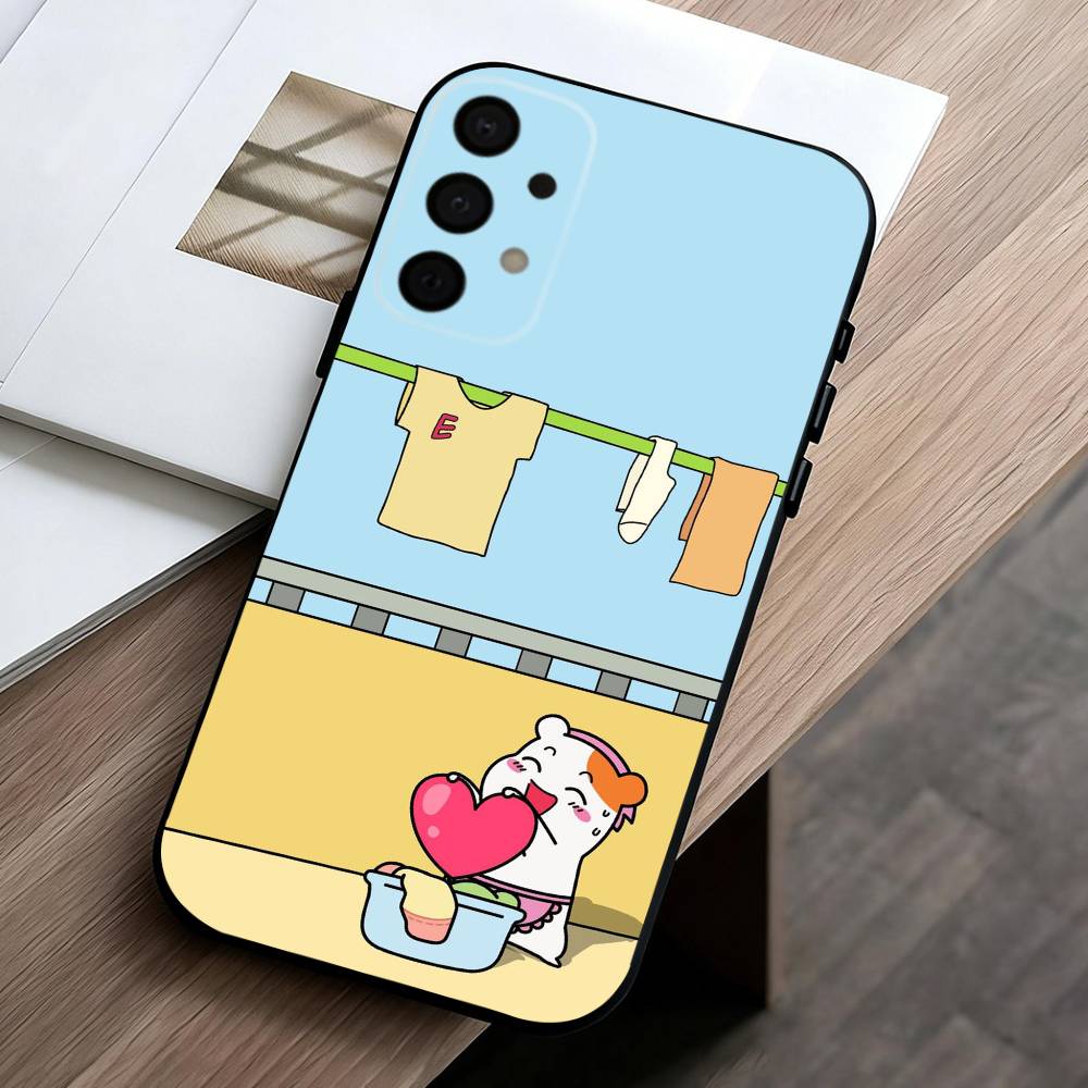 L-Lovely O-Oruchuban E-Ebichu Phone Case For Samsung Galaxy A73,A72,A71,A70,A53,A52,A51,Soft Silicone Black Cover