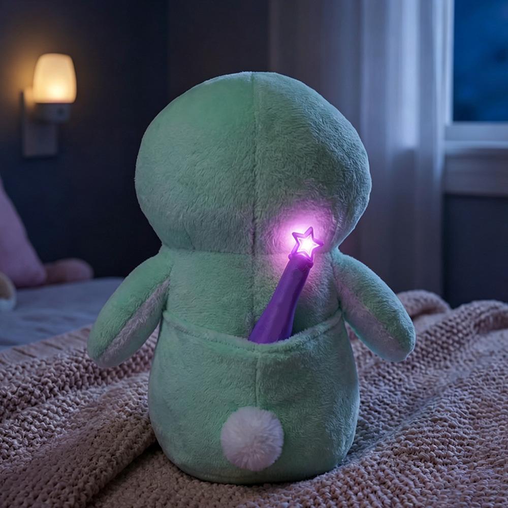 Leuchtendes Plüschtier Weiches Tier für Kinder Mit Nachtlichtfunktion Als Schlafenszeit-Begleiter und für Reisen, Abwischbare Graffiti-Plüschpuppe