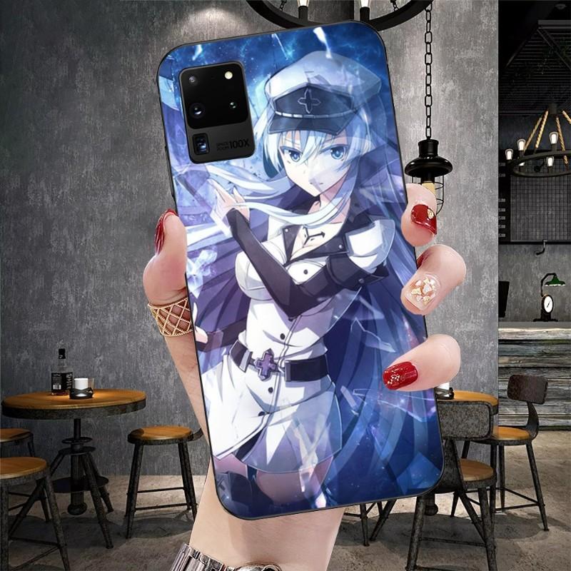 Akame Ga Kill Esdeath Phone Case For Samsung Galaxy S6 S7 S8 S9 S10 S21 S22 Plus Ultra Soft Black Phone Cover