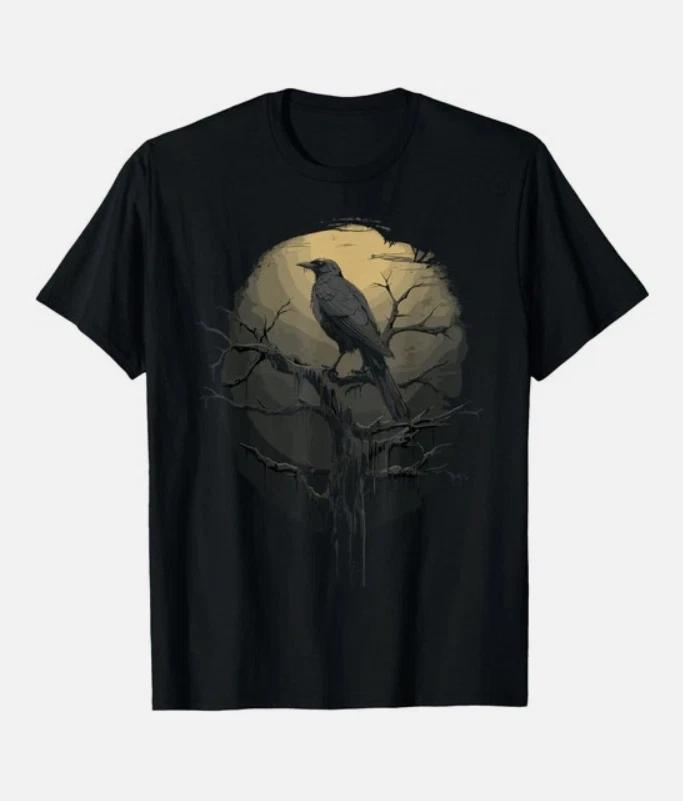 Black Crow Raven Bird Silhouette Unisex T-Shirt S