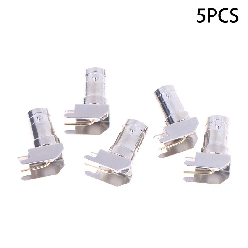5/10/20Pcs 50 Ohm Q9 Bnc Female Right Angle 90 Degree Plug Solder Cup Pcb Nickel Plated Brass Rf Coaxial Adapters