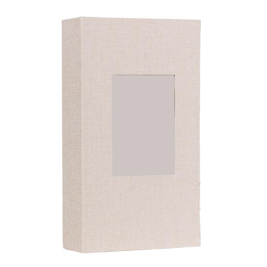 Photo Album 4x6 with 300 Pockets Linen Cover Picture Scrapbook with Front Window Slip-in Vertical Photo Book for Personalized Wedding Vacation Memory