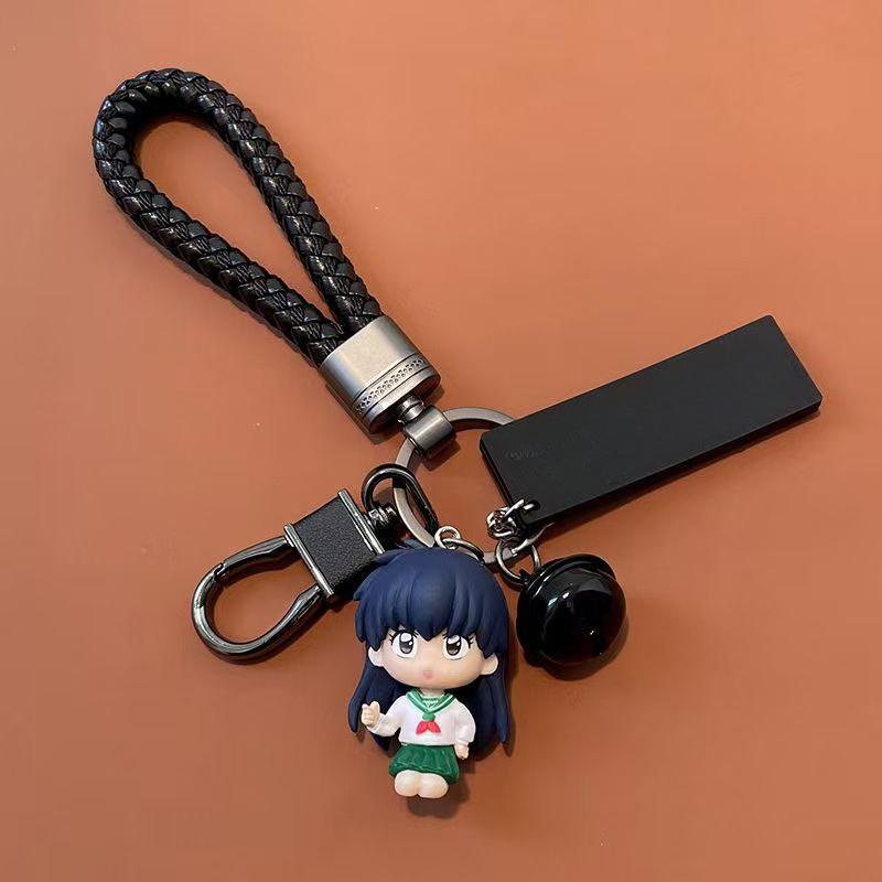 New Q Version Inuyasha Anime Keychain Cute Car Accessories Unisex Bag Charm