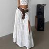 2026 Spring/Summer Women's Pleated Slit Soft Skirt