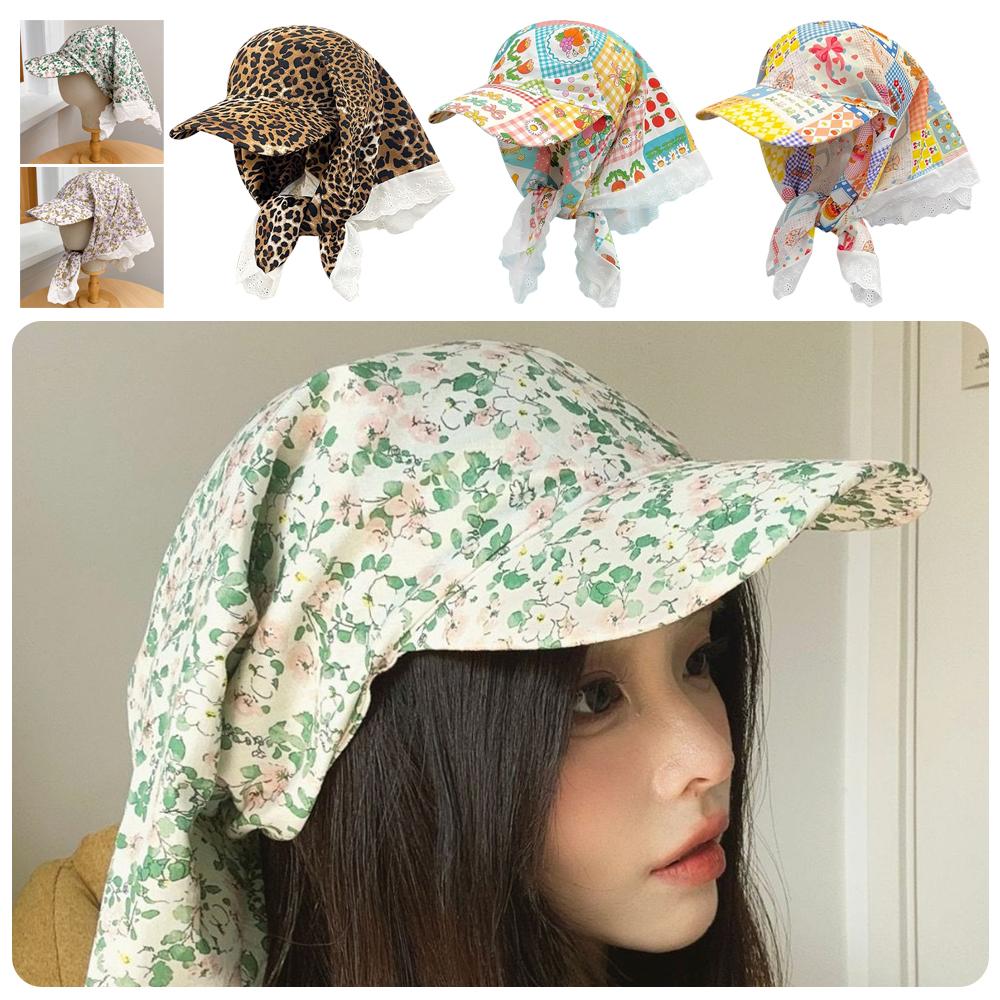 

French Retro Headscarf Hat Quick Drying Baseball Cap Fashion Sun Hat Outdoor Seaside Vacation Style 5
