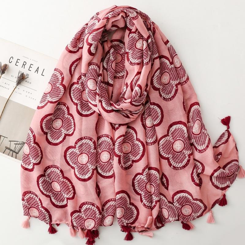 88*190Cm Luxury Women Long Viscose Scarf Bohemian Styles Paisley Pattern Cotton Linen Shawl Lady Tassel Muslim Hijab Wrap
