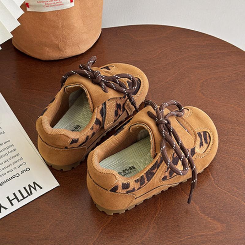 Herbstmode Komfort Sneaker Mädchen Leopardenmuster Trendig Klassisch Kinder Sneaker Vielseitig Schlicht Mädchenschuh Trendiger Jungenschuh
