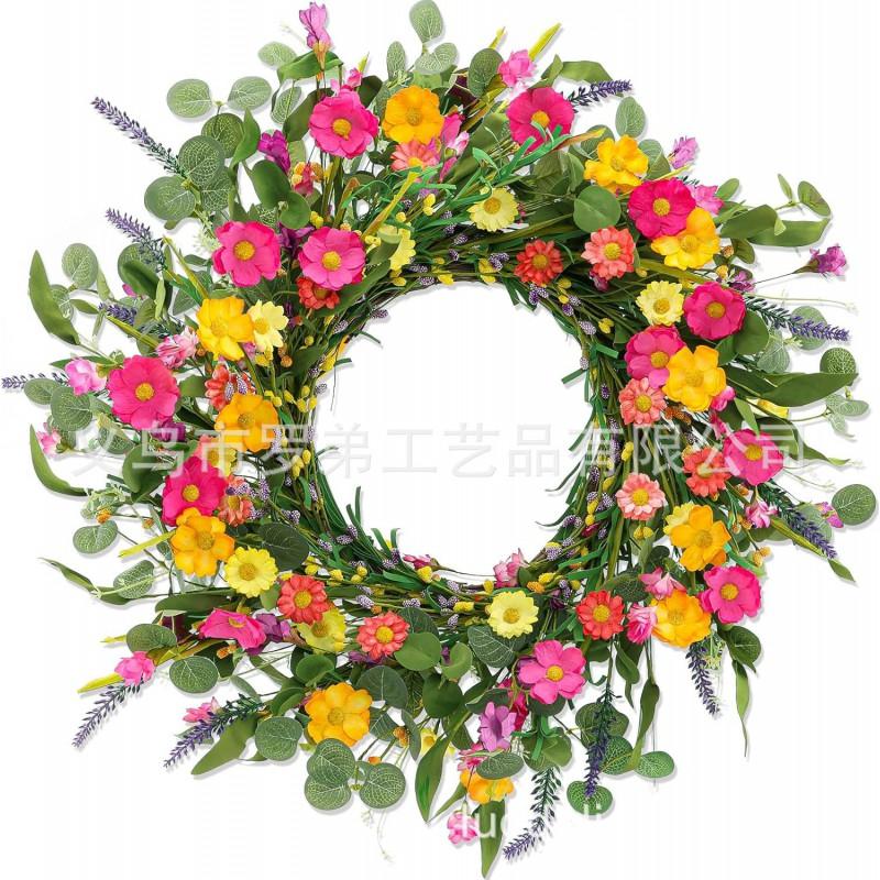 Artificial Flower Wreath Easter Valentines Day Hotel Restaurant Door Decorations