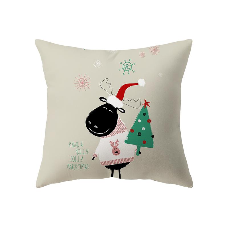 საშობაო თემა საშობაო დეკორაცია ბეჭდვის ნიმუში ბალიშის საფარი სახლის მისაღები ოთახის დივნის დეკორაცია ბალიშის გადასაფარებელი