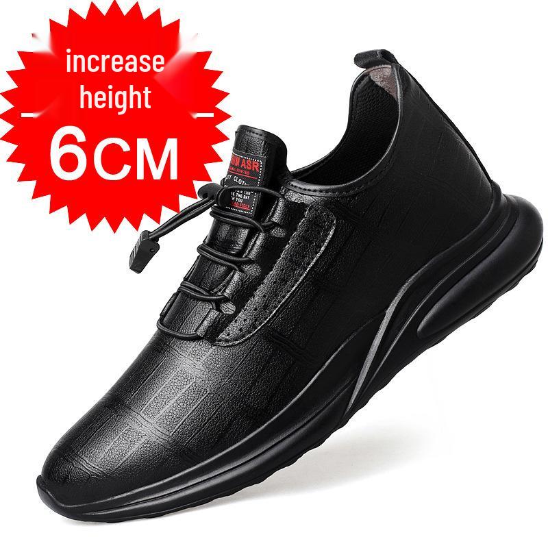 Men s Height Increasing Breathable Sport Shoes - 6cm to 10cm Boost Cowhide Casual Sneakers 43