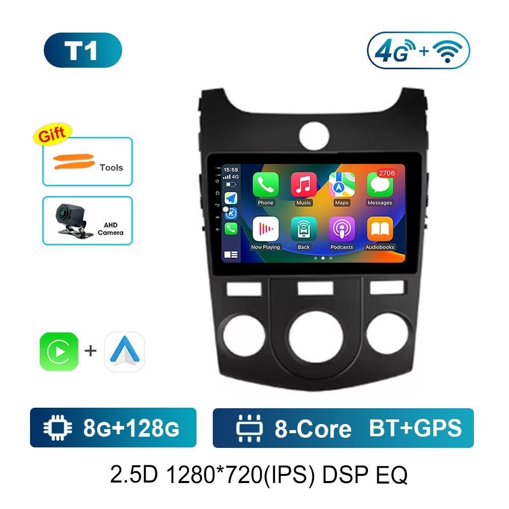 Android System 9 '' for KIA Cerato 2008 - 2014 Car Radio Multimedia Player Navi GPS WiFi IPS Screen 4G Head Unit Cooling Fan