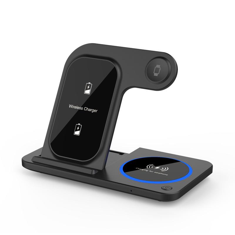 3 i 1 trådlöst laddarställ Snabbladdningsdockningsstation för Iphone 14 13 12 11 Pro Max Apple Watch 8 7 6 Iwatch Airpods Pro2
