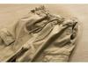 Autumn Micro-Elastic Khaki Retro Lace-Up Men's Casual Overalls