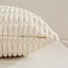 Practical Long Backrest Pillow Cover 53.9 X 20.1 In Ribbed Fabric Reversible Pillowcase for Sofa Bed Rest Area