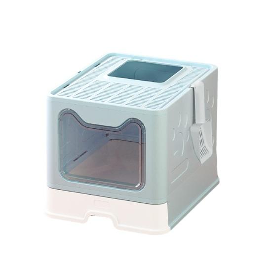 Enclosed Cat Litter Tray Extra Large Cat Litter Box with Lid And Drawer Anti-splash Hop-In Cat Toilet Includes Cat Litter Scoop