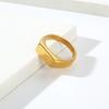 Square Stainless Steel Ring Jewelry Finger Ring Fashion Titanium Seal Ring Party