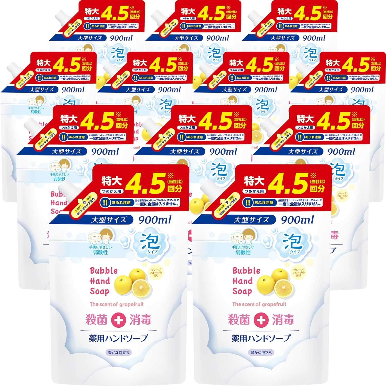 

Daiichi Soap Лечебное пенное мыло для рук, сменный блок, 900 мл, набор из 12 штук [Распродажа в коробках]