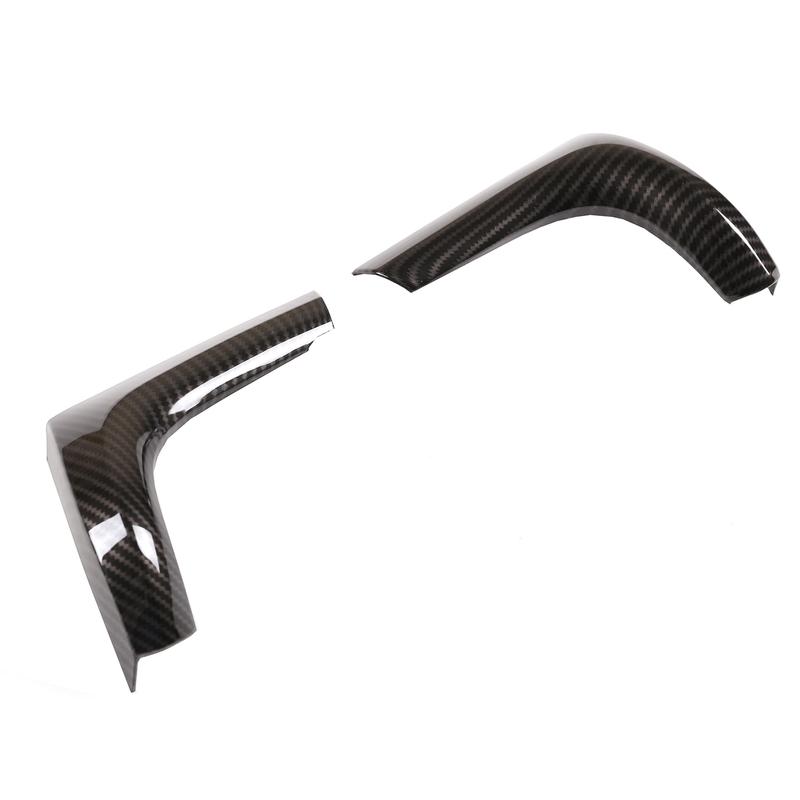 A87Q-For Toyota Hilux 2015- Car trument Panel Side Air Outlet L Cover Trim Car Styling Carbon Fiber