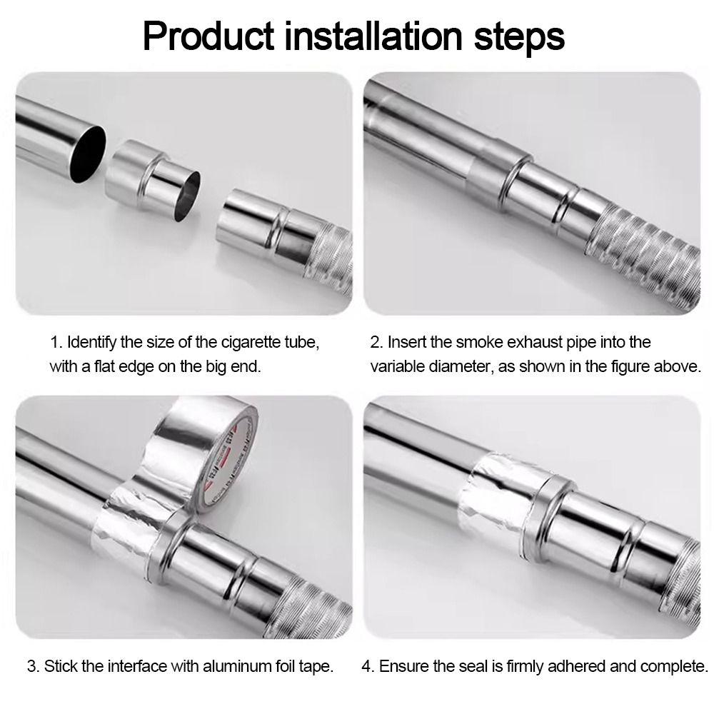 Stainless Steel Ventilation Pipe Fittings Multiple Sizes Ducting Connector