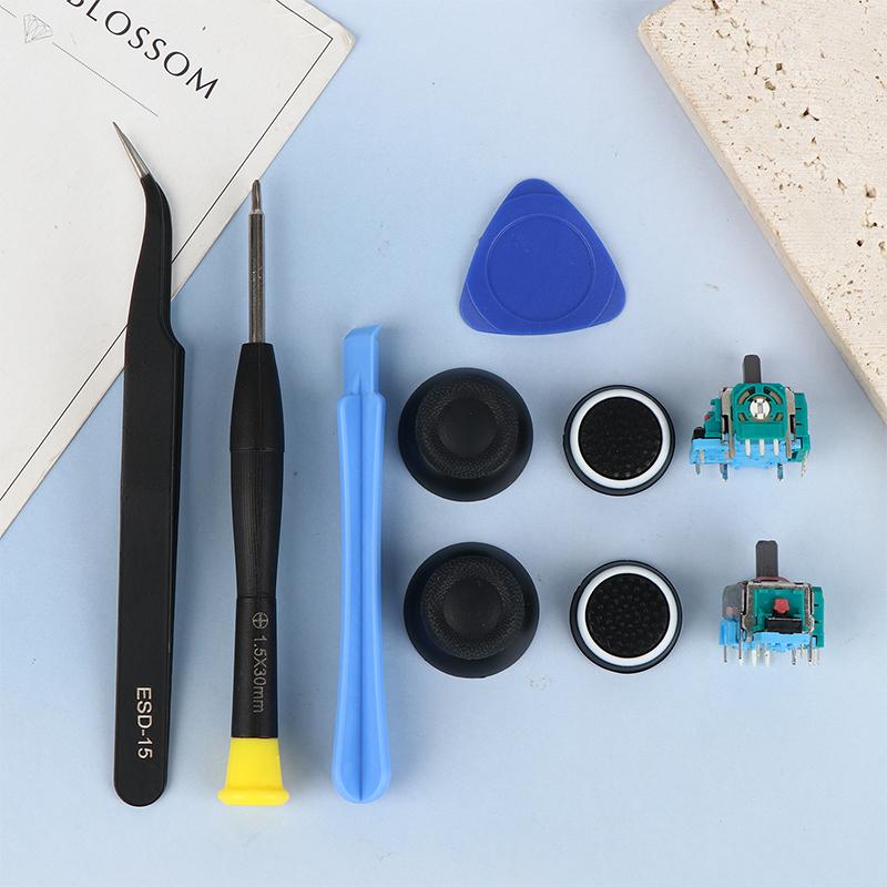 Replacement 3D Analog Joystick Potentiometer With Joystick Caps For Ps5 Controller With Screwdriver Tool Repair Kit