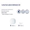 Luminarc Rutisha V7258 White Jade 4-Piece Dinnerware Set
