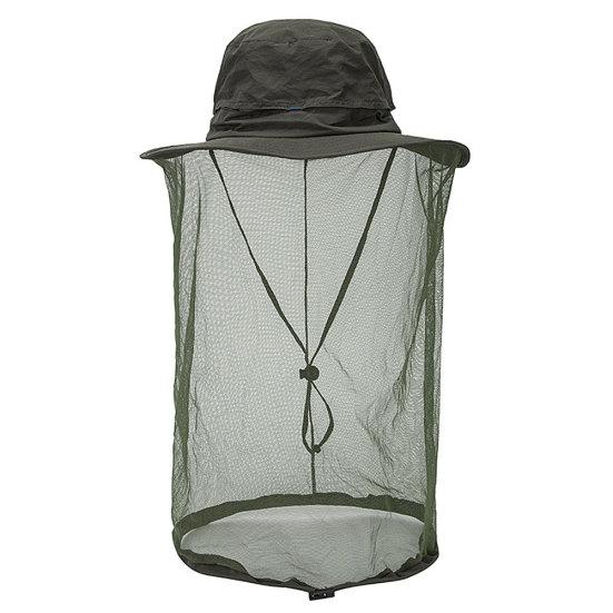 Unisex Mosquito Insect Bee Net Mesh Head Face Protector Fishing Hunting Hat