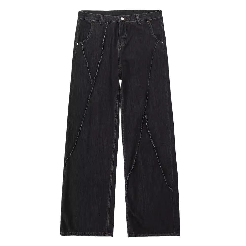 Pantalones vaqueros holgados streetwear para hombre Moda coreana Sueltos Rectos Pierna ancha Ropa de marca para hombre Pantalones