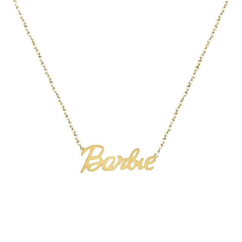 Colar de Letras Barbie da Moda Corrente Hip Hop para Clavícula Para um Visual Personalizado
