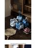 Portable Travel Tea Set with Ink Wash Batik Design: Quick-Brew Teapot, Fair Cup, and Zisha Pot Storage Bag