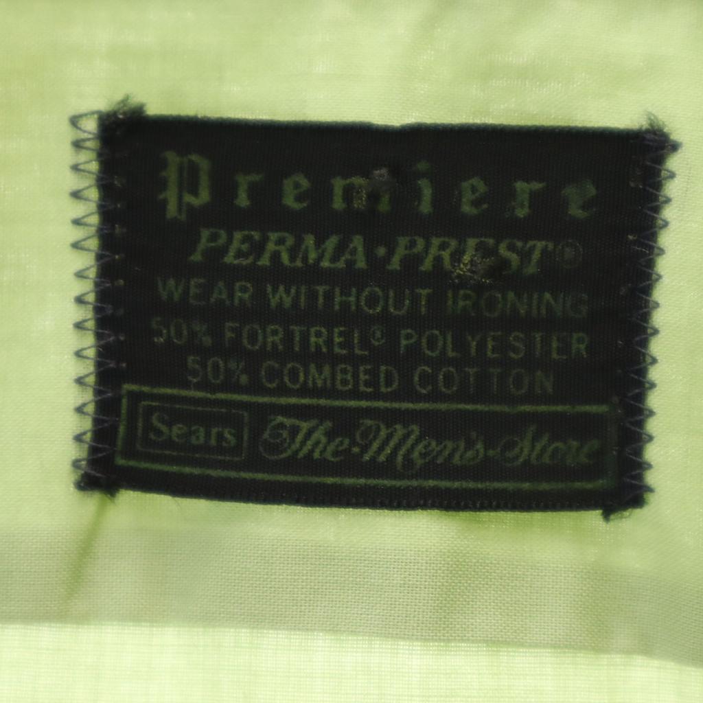 Sears 70s Vintage Short Sleeve Shirt Green System Men's Used