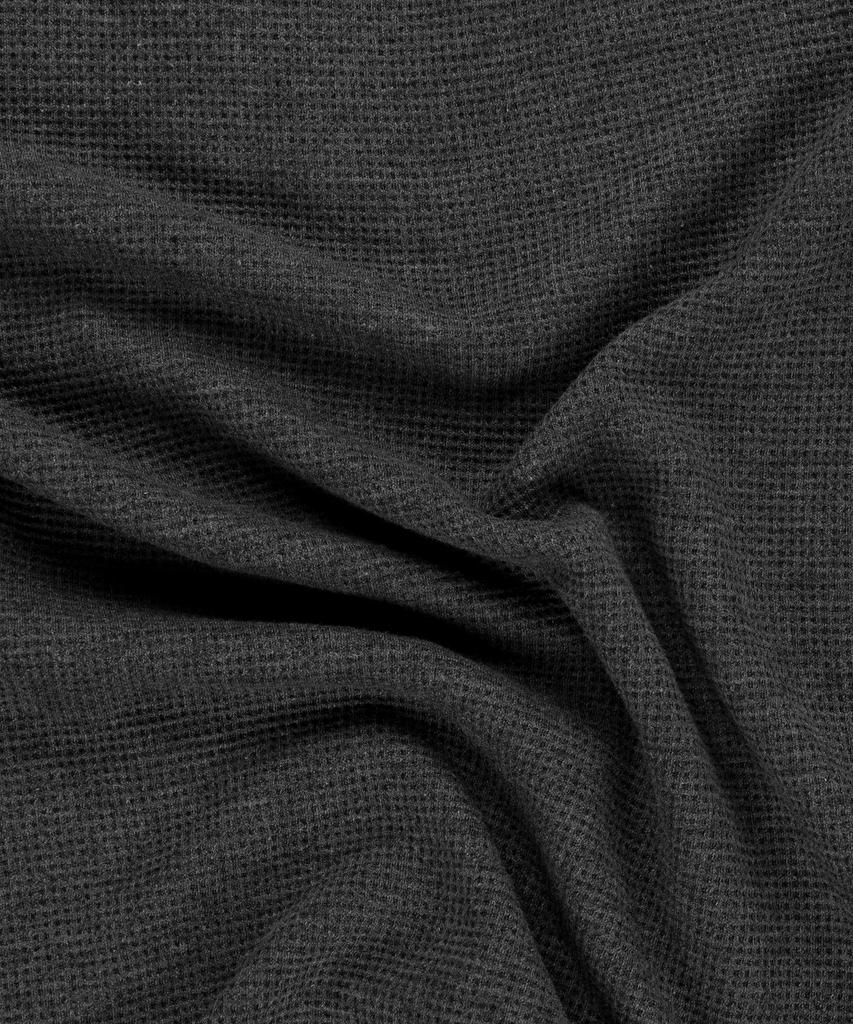 SLOWACID Curved Waffle Henley Neck [Charcoal]