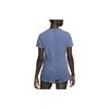 Nike Dri-FIT UV One Luxe Solid Logo Round Neck Sports Short Sleeve T-Shirt Women Tops Diffuse-Blue DD0618-491