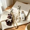 High-End Forest Style Rabbit Doll Keychain and Lanyard: Cute Girly Bag or Phone Accessory
