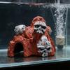 Handgefertigte Totenkopf-Aquariumdekoration Harz-Höhlenverstecke Künstlerische Totenkopfform Fischbecken Dekoration