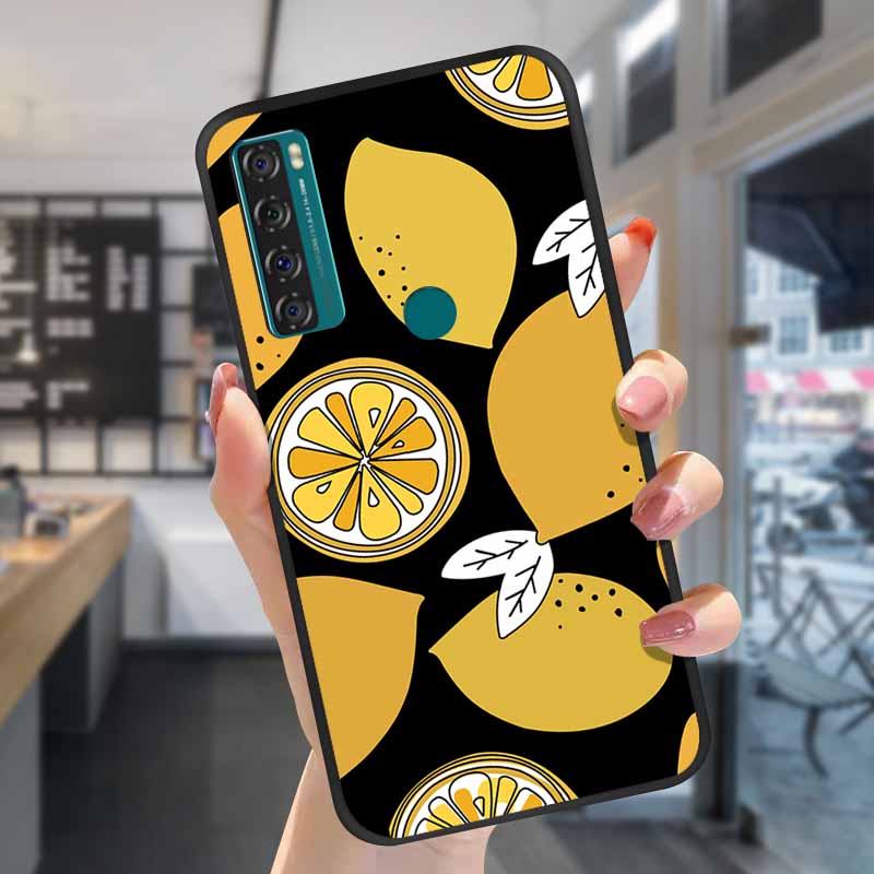 For TCL 20S Cases 20L 20se 20L+ 3D Relief Floral Silicone Emboss Covers For TCL 20S Back Cases Protective Coques Fundas TCL 20SE
