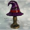 Stained Glass Witch Hat Shape Lamp USB Powered Creative Table Night Light for Bedroom Living Room Halloween Home Decor Accessory