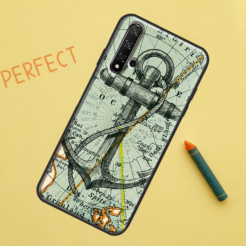 Anchor Sea Beach For Huawei Nova 5T 9 10 SE 7i 8i 11i 12i Y60 Y61 Y70 Y72 Y73 Y90 Y91 P20 P30 P40 Lite Case