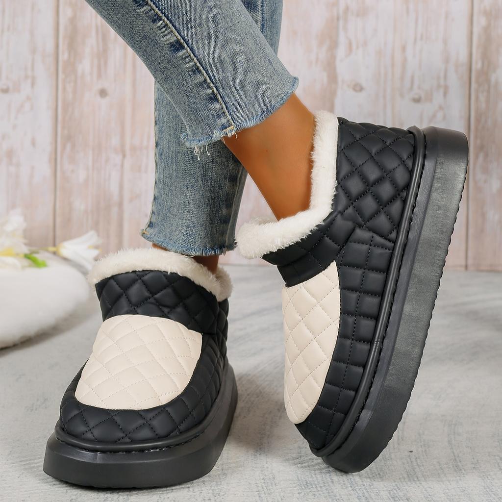 Fashion Women Boots New Winter Platform Shoes Thickened Fluff Women's Snow Boots Comfortable Shoes Slip-On Casual Warm Women Flats Boots