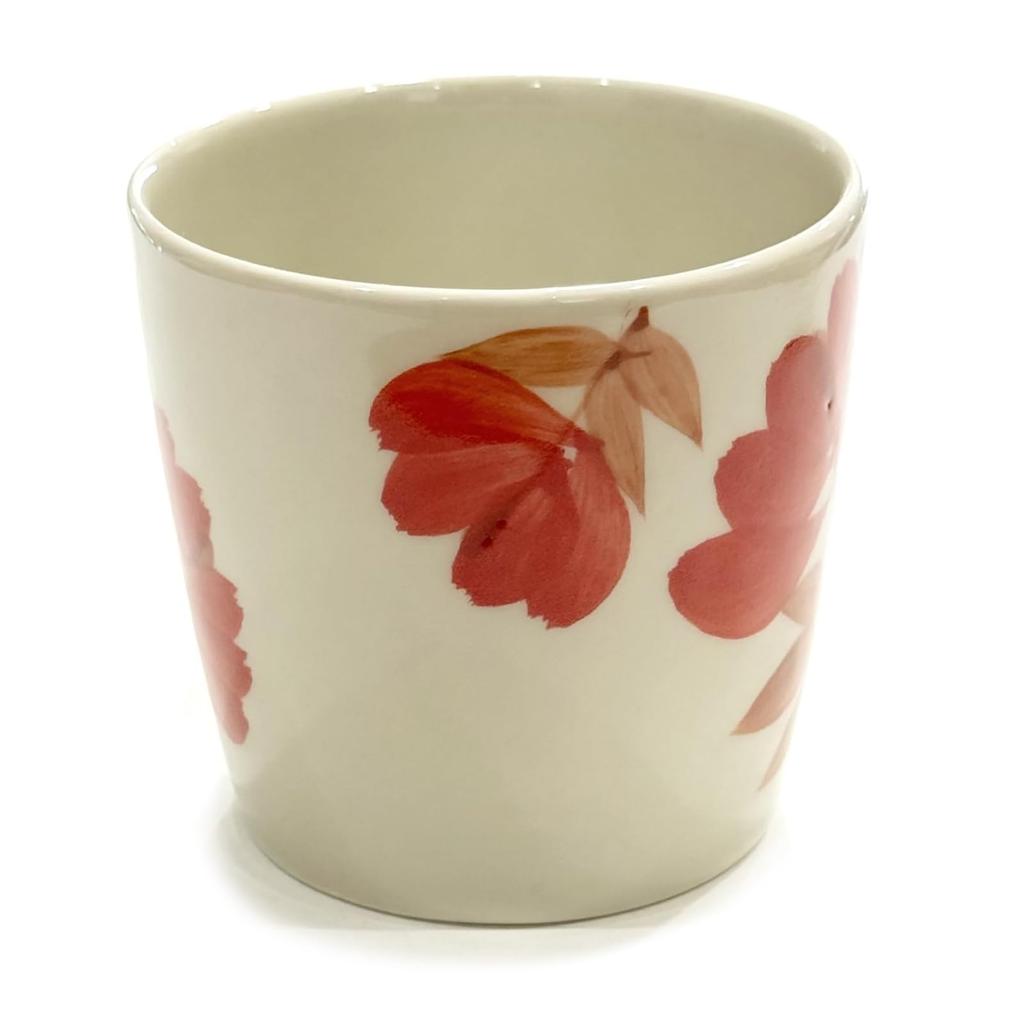 Hasami Ware Mug, Hand-Painted, Indigo Dyeing Kiln, Oriental Style, Red