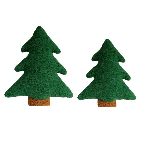 Christmas Tree Plush Pillow Doll Soft Xmas Tree Stuffed Throw Pillow Decorative Sofa Cushion Home Christmas Party Decor Gift