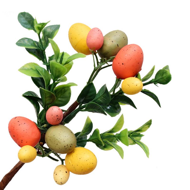 Easter Egg Stems Colorful Artificial Floral Easter Decor Floral Arrangements Festival Ornaments For Home Bedroom Kid Room