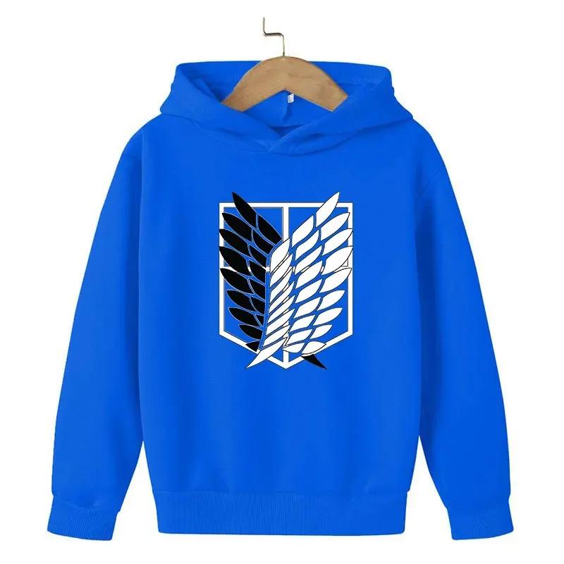 Attack Titan Print Boys and Girls Spring and Autumn Hooded Sweatshirt