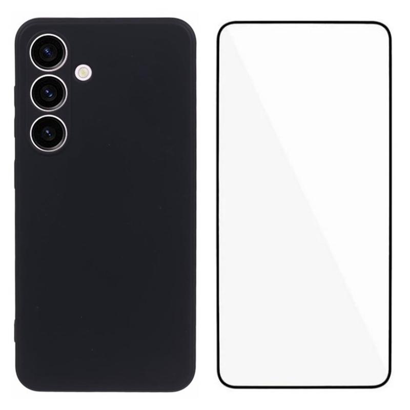 Für Samsung Galaxy S24 Hülle Präzise Aussparung TPU Handyhülle mit Displayschutzfolie