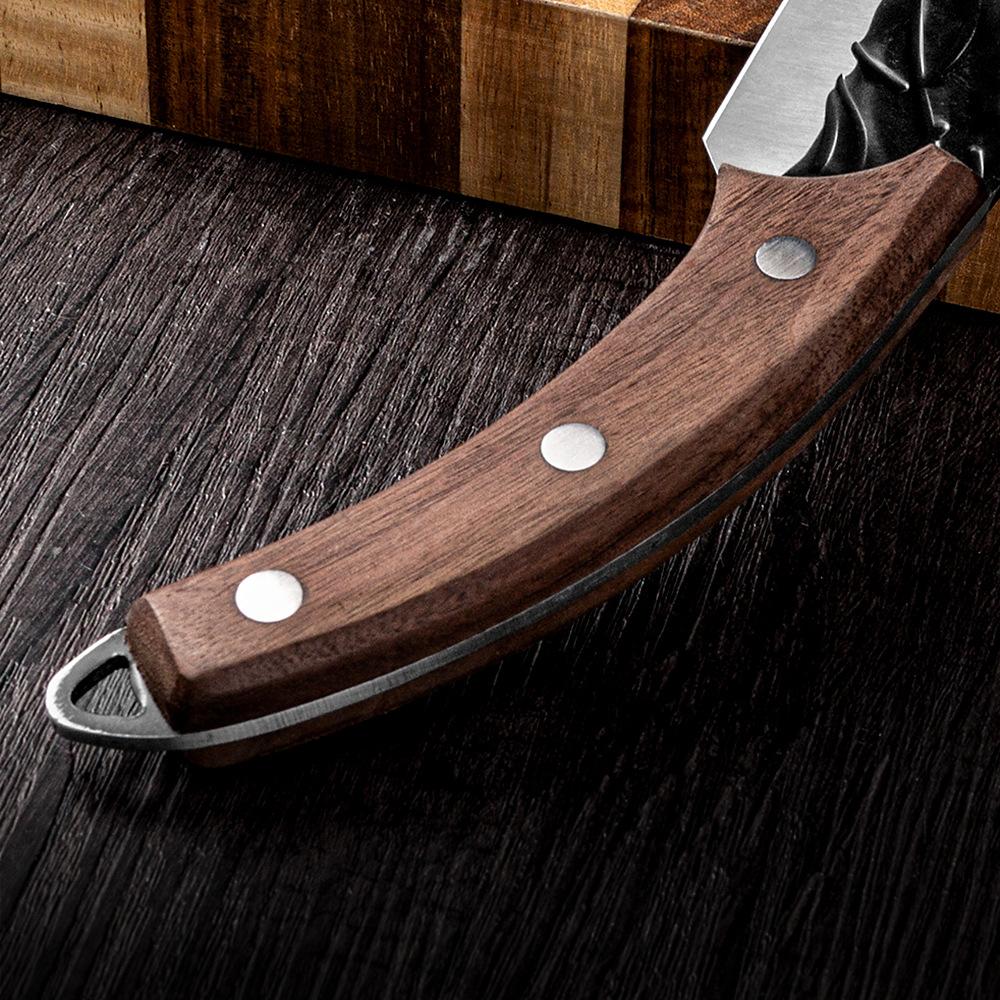 Cuțit Forjat de Bucătar de Bucătărie din Oțel Inoxidabil pentru Carne, Pește, Fructe, Legume, Feliat, Dezosat, Tăiat, Vânătoare, Cuțite Tip Satâr